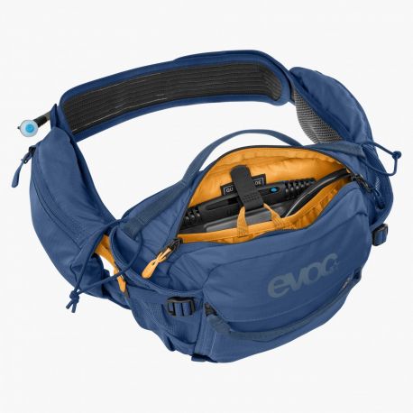 Marsupio Evoc Hip Pack Pro 3L + Sacca Idrica da 1.5L Denim