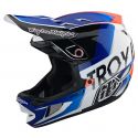 Casco Integrale Troy Lee Designs D4 Composite Qualifier White/Blue