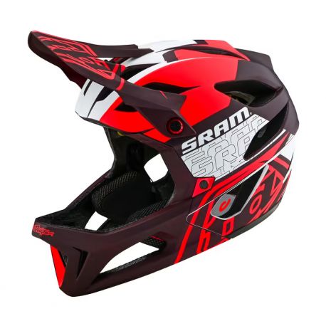 Casco Integrale Troy Lee Designs Stage Vector SRAM Red/Black